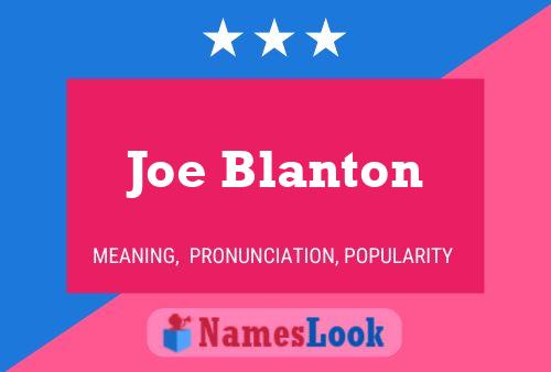 Affiche de nom Joe Blanton