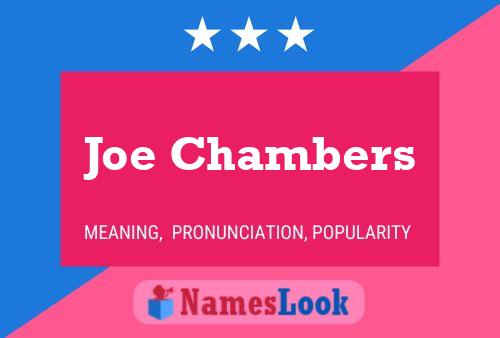 Affiche de nom Joe Chambers