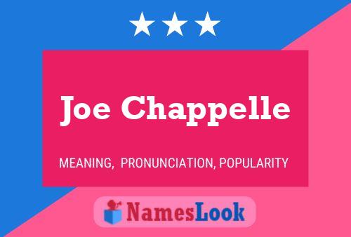 Affiche de nom Joe Chappelle