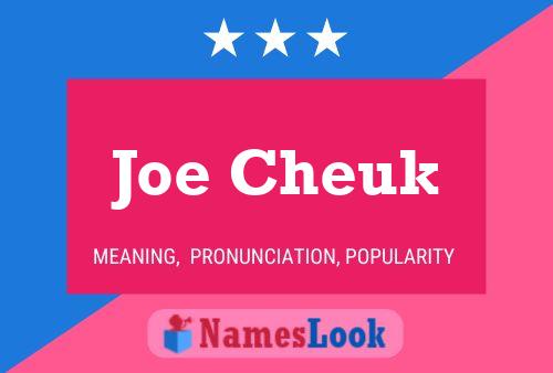 Affiche de nom Joe Cheuk