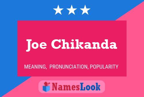 Affiche de nom Joe Chikanda