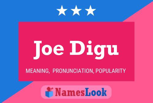 Affiche de nom Joe Digu