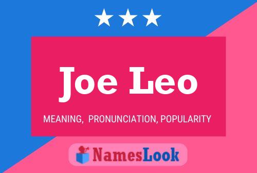 Affiche de nom Joe Leo