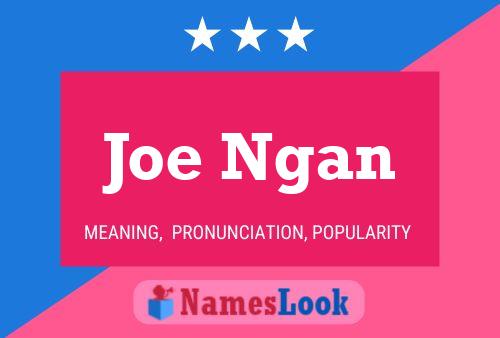 Affiche de nom Joe Ngan