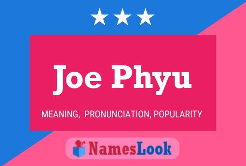 Affiche de nom Joe Phyu