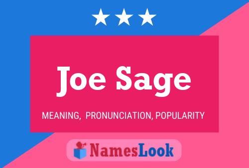 Affiche de nom Joe Sage