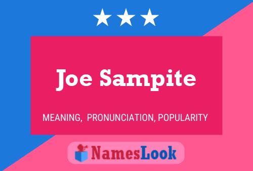 Affiche de nom Joe Sampite