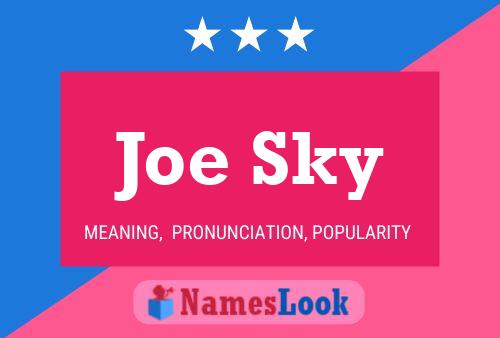 Affiche de nom Joe Sky