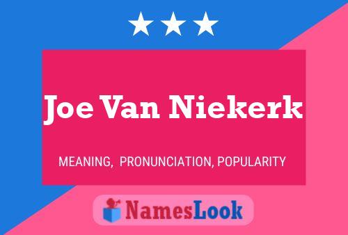 Affiche de nom Joe Van Niekerk