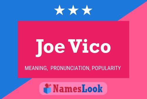 Affiche de nom Joe Vico