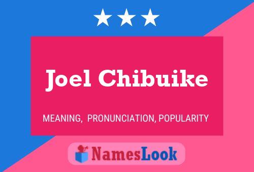 Affiche de nom Joel Chibuike