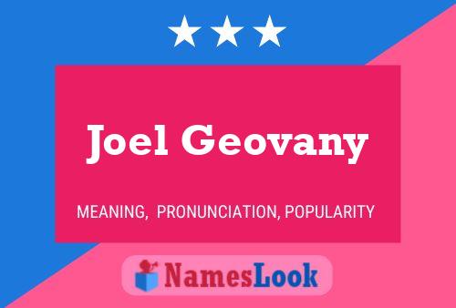 Affiche de nom Joel Geovany