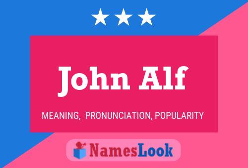 Affiche de nom John Alf