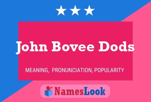 Affiche de nom John Bovee Dods