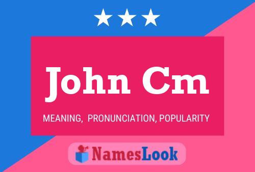 Affiche de nom John Cm