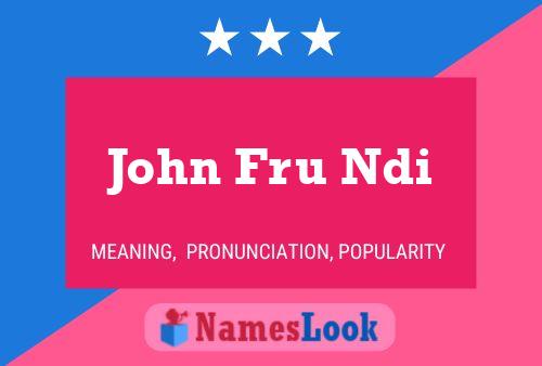 Affiche de nom John Fru Ndi