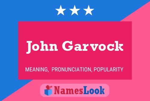 Affiche de nom John Garvock