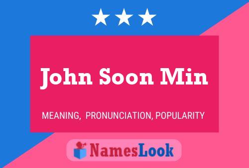 Affiche de nom John Soon Min