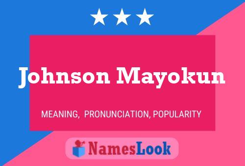 Affiche de nom Johnson Mayokun