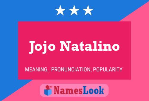 Affiche de nom Jojo Natalino