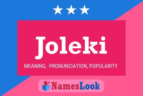 Affiche de nom Joleki