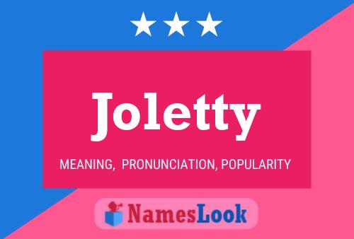 Affiche de nom Joletty