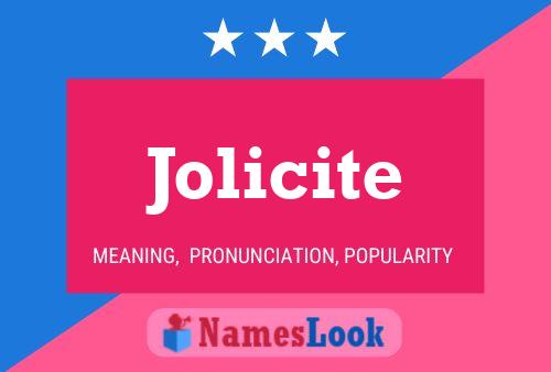 Affiche de nom Jolicite