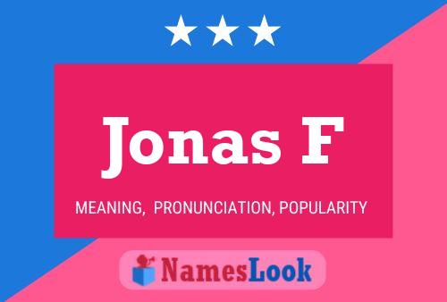 Affiche de nom Jonas F