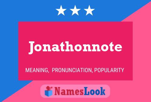 Affiche de nom Jonathonnote