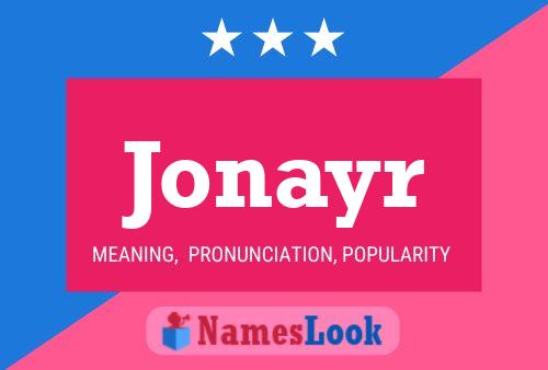 Affiche de nom Jonayr