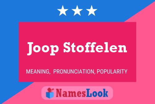 Affiche de nom Joop Stoffelen