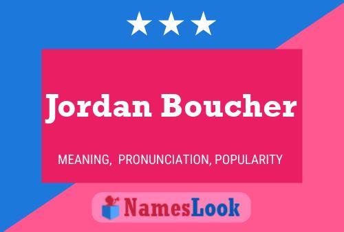 Affiche de nom Jordan Boucher