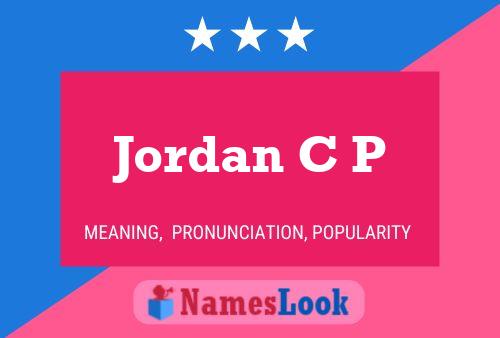 Affiche de nom Jordan C P