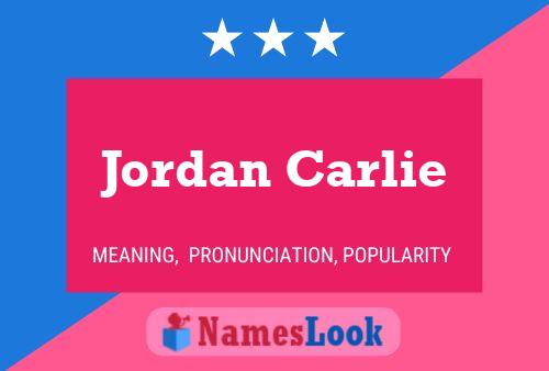 Affiche de nom Jordan Carlie