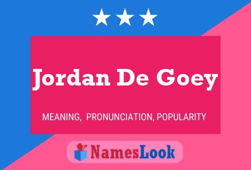 Affiche de nom Jordan De Goey