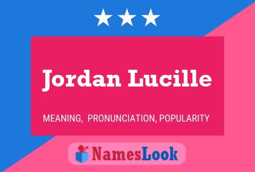 Affiche de nom Jordan Lucille