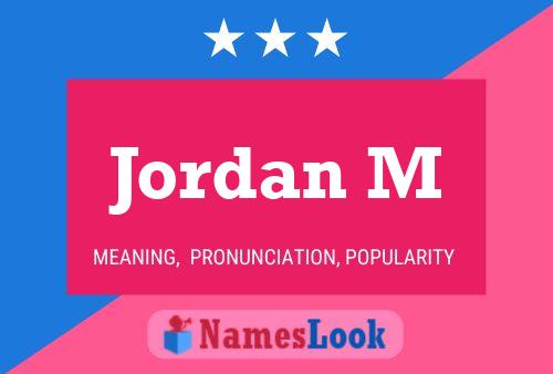 Affiche de nom Jordan M