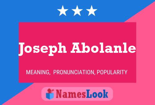 Affiche de nom Joseph Abolanle