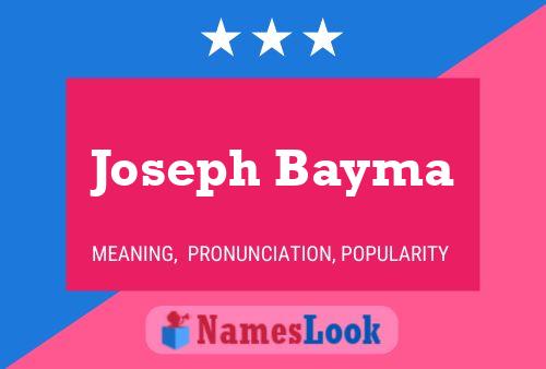 Affiche de nom Joseph Bayma