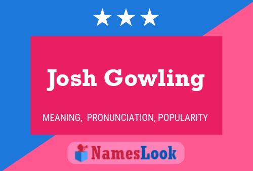 Affiche de nom Josh Gowling