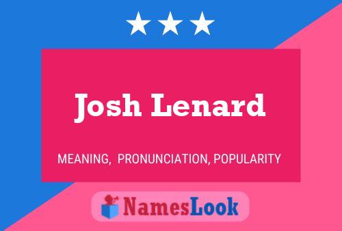 Affiche de nom Josh Lenard