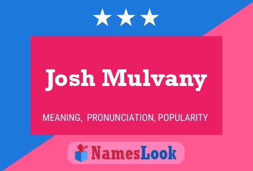 Affiche de nom Josh Mulvany