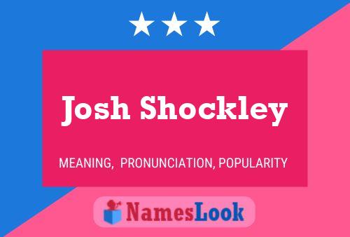 Affiche de nom Josh Shockley