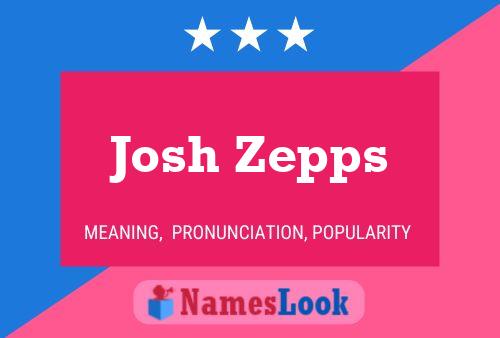 Affiche de nom Josh Zepps