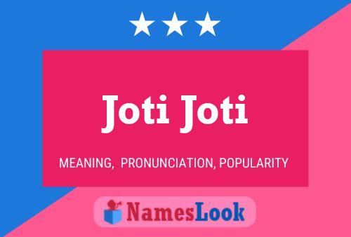 Affiche de nom Joti Joti