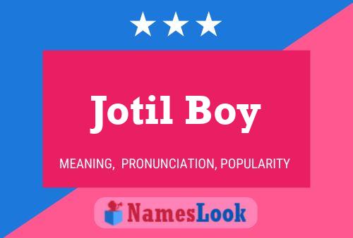 Affiche de nom Jotil Boy