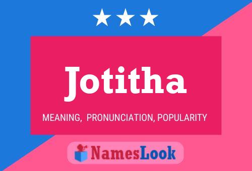 Affiche de nom Jotitha