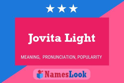 Affiche de nom Jovita Light