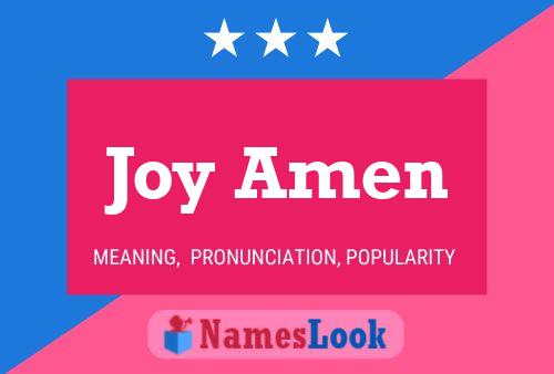 Affiche de nom Joy Amen