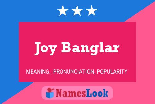 Affiche de nom Joy Banglar